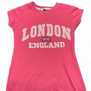 Pink London England Graphic Tee